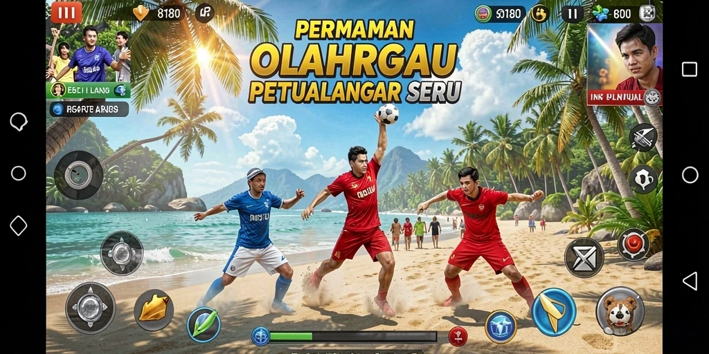 Tampilan gameplay menakjubkan di 8180, olahraga yang menantang.