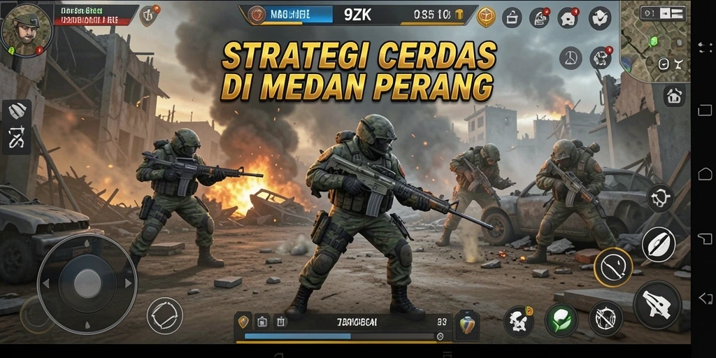 Tampilan gameplay menarik dalam strategi pertempuran di 9ZK.