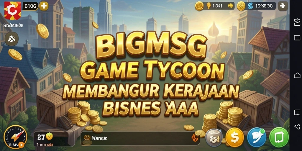 Tangkapan layar gameplay BIGMSG yang menampilkan aksi manajemen bisnis yang seru.
