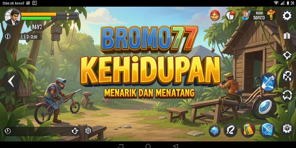 Screenshot gameplay BROMO77 menampilkan aksi interaksi karakter yang menarik.