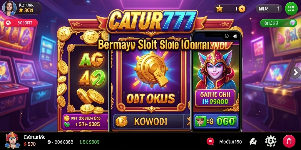 Tampilan menarik dan penuh aksi dalam gameplay Slot CATUR777.