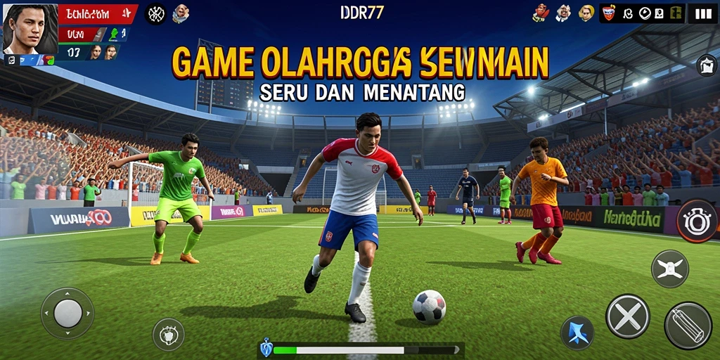 Tangkapan layar dari gameplay IDR77 yang menampilkan aksi olahraga yang mendebarkan.
