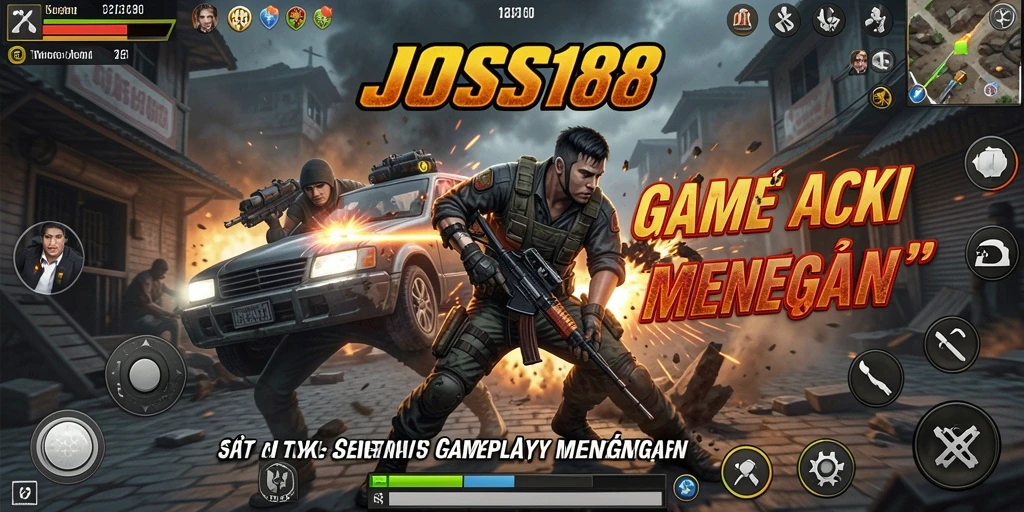 Tampilan gameplay JOSS188 yang menegangkan dengan aksi yang cepat.