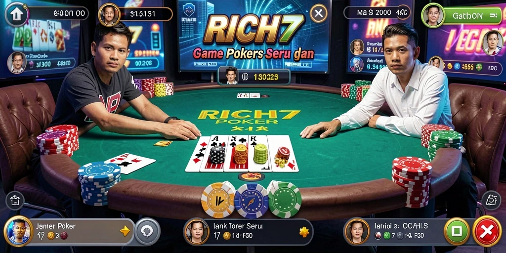 Tampilan gameplay RICH7 yang seru dan menantang.