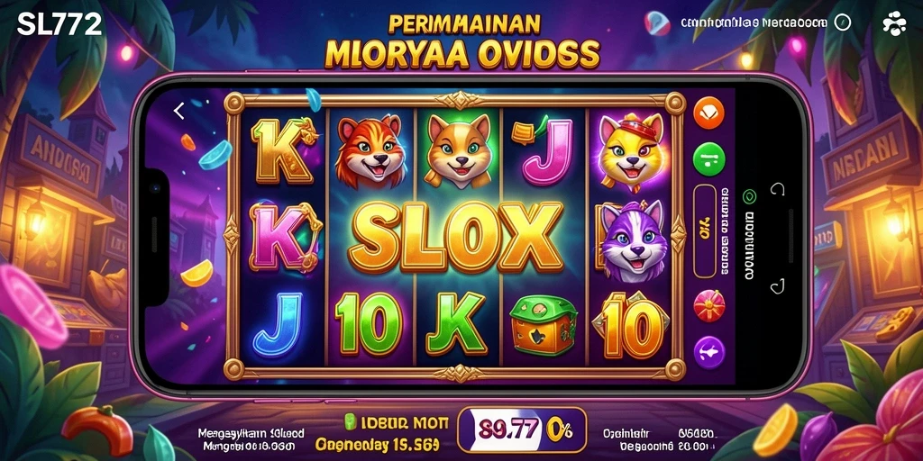 Screenshot utama SL72 menampilkan aksi permainan Slot yang mengasyikkan.