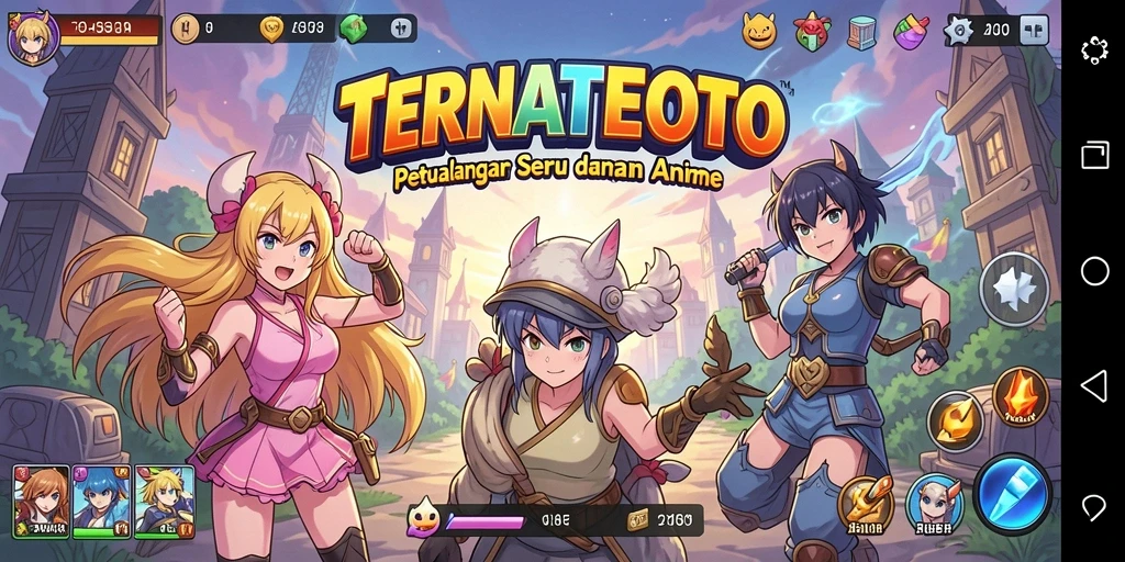 Gameplay seru dalam TERNATETOTO dengan karakter Anime yang menarik.