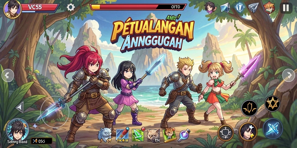 Tampilan gameplay VC55 yang seru dan penuh warna.