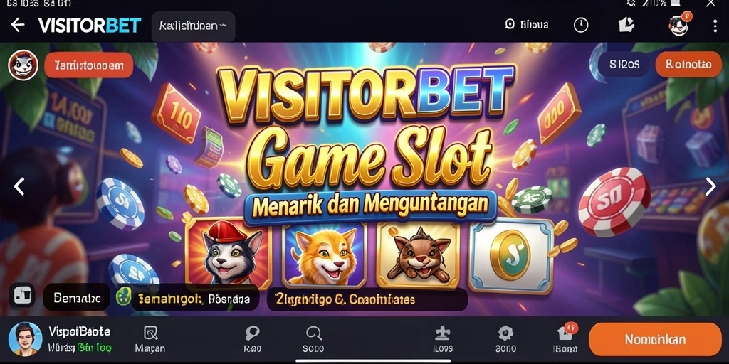 Tampilan gameplay seru di VISITORBET dengan berbagai tema dan fitur menarik.