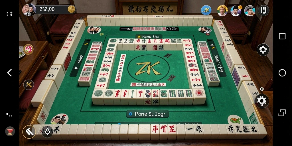Tampilan gameplay ZK7 yang menakjubkan dalam permainan Mahjong.